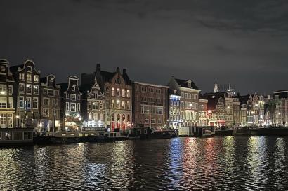 The Canals of Amsterdam at Night