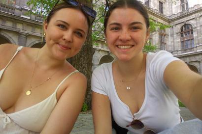 me and my friend at University of Vienna