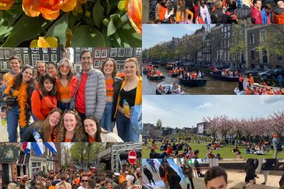 Pictures of orange tulips, photos with friends, and the crowded city of Amsterdam during this special holiday 