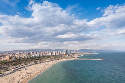 A view of the Barcelona coast 