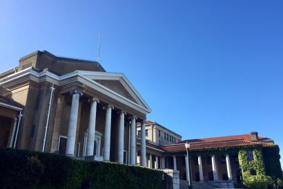 View of Jammie Plaza on the UCT campus