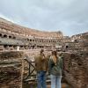 My friend and I looking out into the Colosseum 