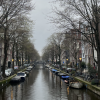 One of Amsterdams famous canal sights