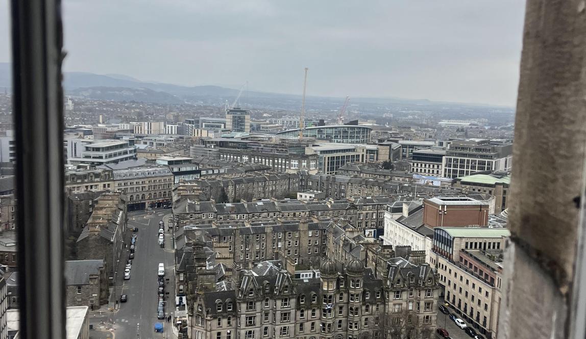 view of Edinburgh from Edinburgh castle