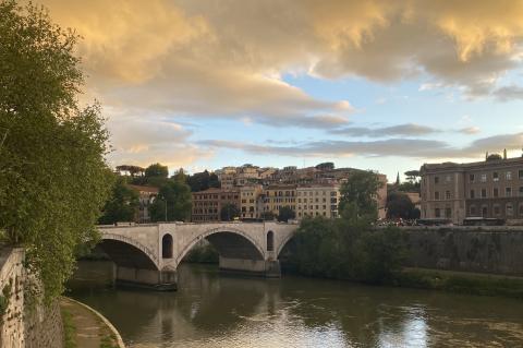 View of the river Tiber in Rome