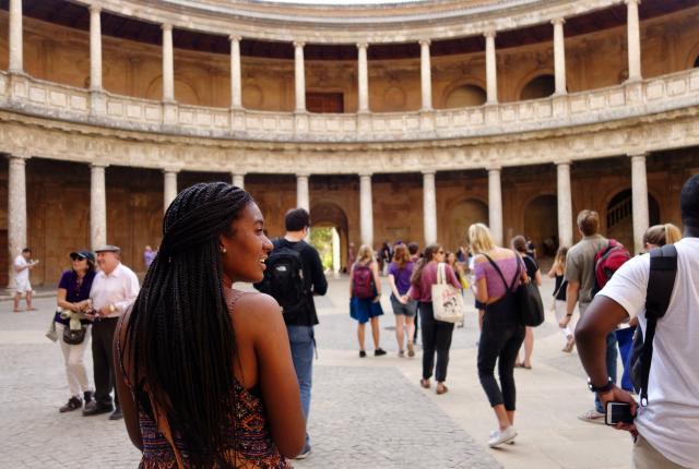 students visiting the Alhambra Palace in Granada