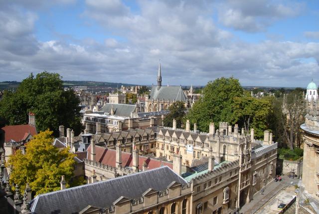 aerial view of Oxford