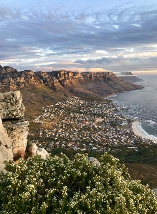 The 12 Apostle Mountains in Cape Town, South Africa.