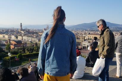 In awe of the city views from Piazzale Michaelangelo in Florence
