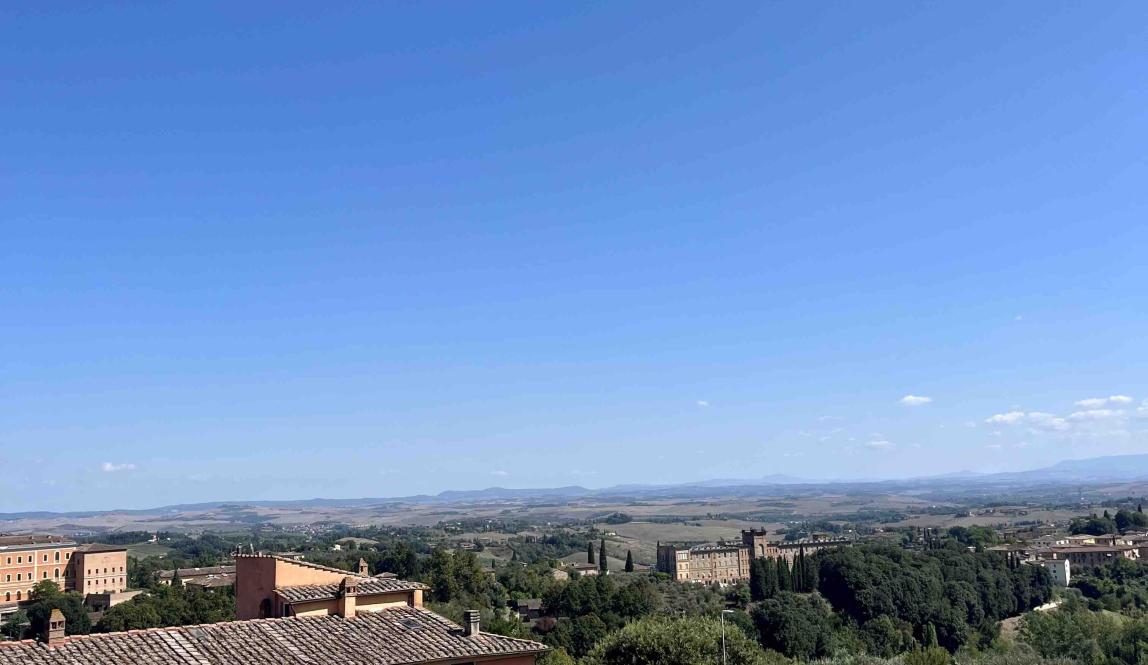 View from a lookout point in the city center of Siena.