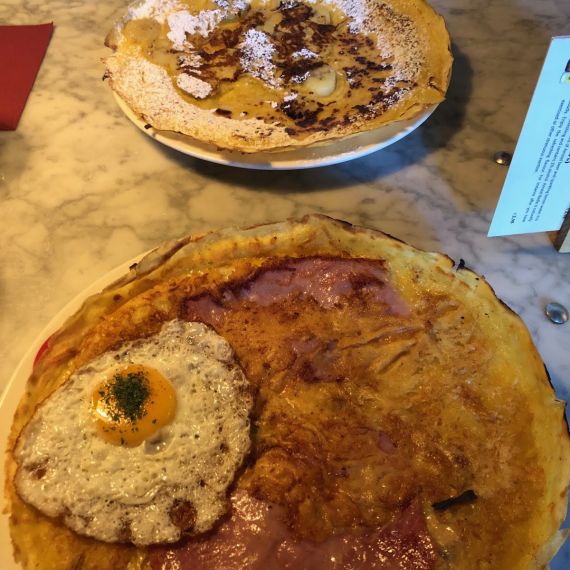 two dutch pancakes on the table 