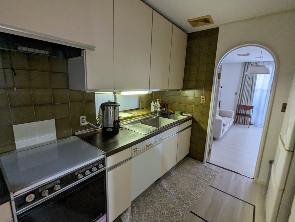 The kitchen in the apartment I stayed at