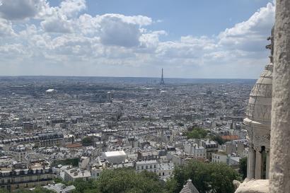 Paris skyline with Eiffel tower