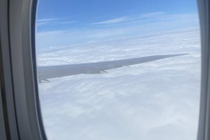 shot from the window of an airplane