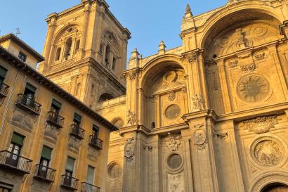 granada cathedral at golden hour