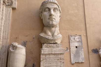 The bust of the Roman Emperor Constantine