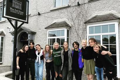 The ten acting students at the West End House in Killarney Ireland