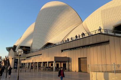 Close up photo of the Sydney Opera house during the day. 