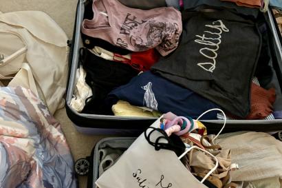 suitcase full of clothes