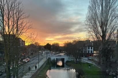 Sunset over the canal 