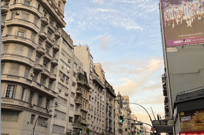 A sunset encapsulating the streets of Buenos Aires