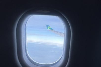 Aer Lingus airplane wing 