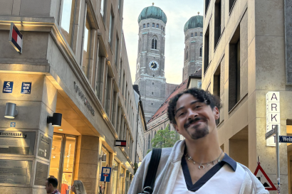A photo of me in front of a Church in Munich!