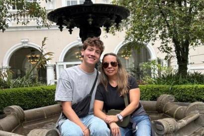 Student with his host Mom