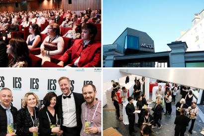 A collage of people at a film festival