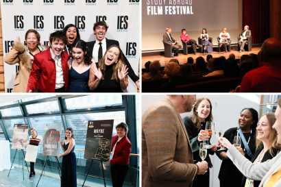 A collage of people at a film festival