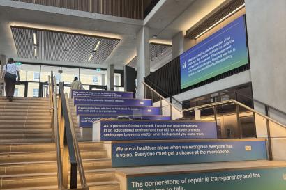 Stairs at UCL Student Centre