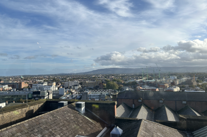 A view of the rooftops of Dublin