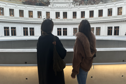 Looking at the Pinault Collection in Bourse de Commerce, 2nd arrondissement. 