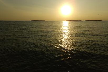 Sunset on the ocean in Okinawa