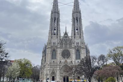 The neo-Gothic Votive Church is a spectacle to see, especially when it lights up at night.