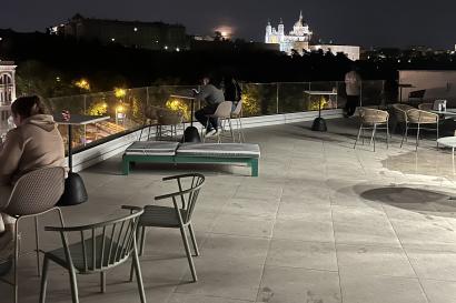 Almudena Cathedral shines brightly for all of Madrid to see after dark.