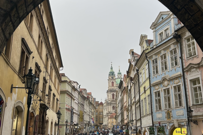 Colorful buildings in Prague