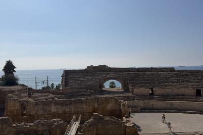 View of Amphitheater Ruins from Roman Empire in Tarragona
