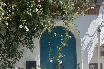 Blue door in the Sacromonte neighborhood