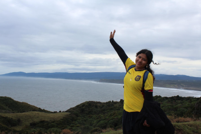 Natalia Torres at the scenic point: Muelle de las Almas