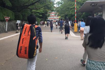 A large, crispy crepe with melted cheese and ham on a white plate. This alt text was added with Al; accuracy may vary.