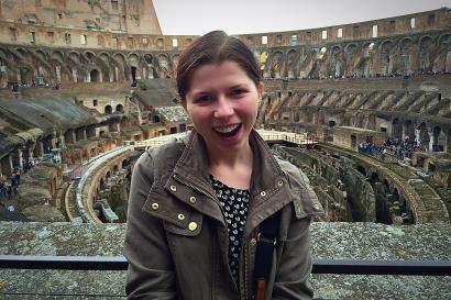Smiles at the colosseum in Rome 