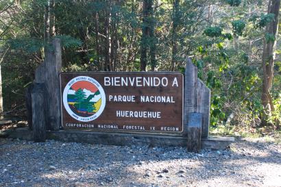 Welcome sign to Herquehue