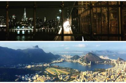 A woman in a colorful saree sits smiling on a green lawn, surrounded by buildings and trees. This alt text was added with Al; accuracy may vary.