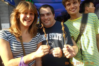 Andrew, Henry and I with our scorpions 