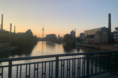 The view from a bridge over the Spree.