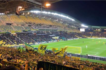 Stadium audience at night