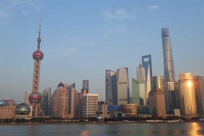 The Shanghai Skyline during the Golden Hour