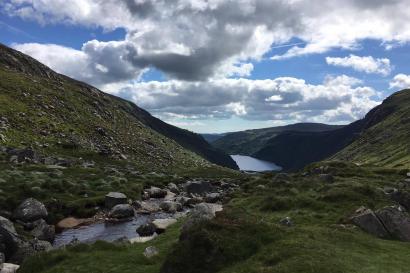 The view from a mountain at Glendalough