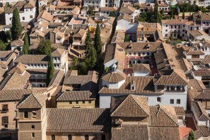 Photo of Tiled Roofs in Albayzin neighborhood in Granada.